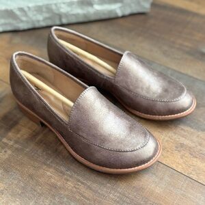 Sofft Women’s Size 6.5 Napoli Bronze Metallic Leather Loafer Slip On Shoe